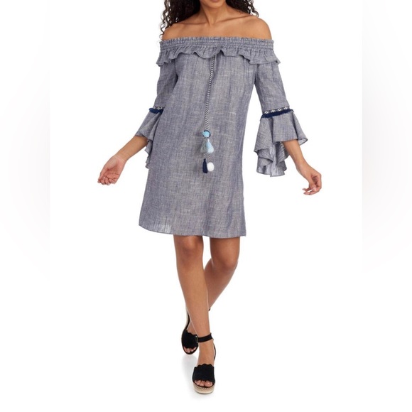 MISA Los Angeles off shoulder dress.      102 - Picture 6 of 6